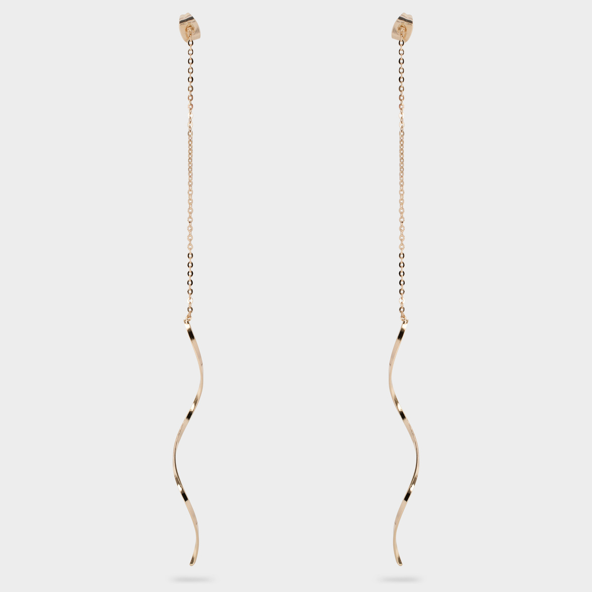 Boucles d'oreilles Lacets plaqué or