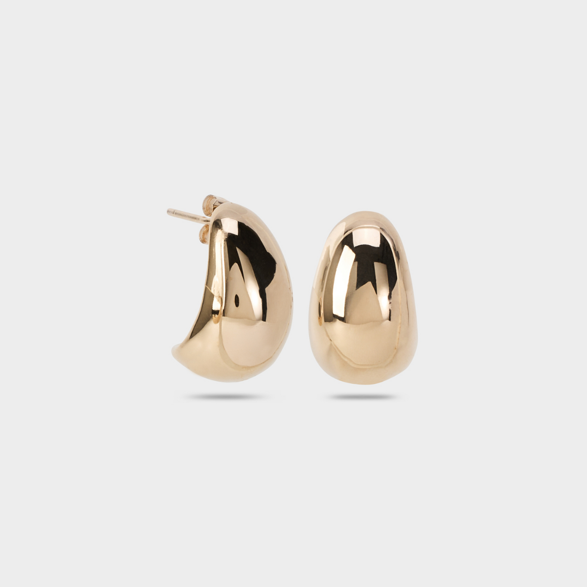 Boucles d'oreilles courbe plaqué or