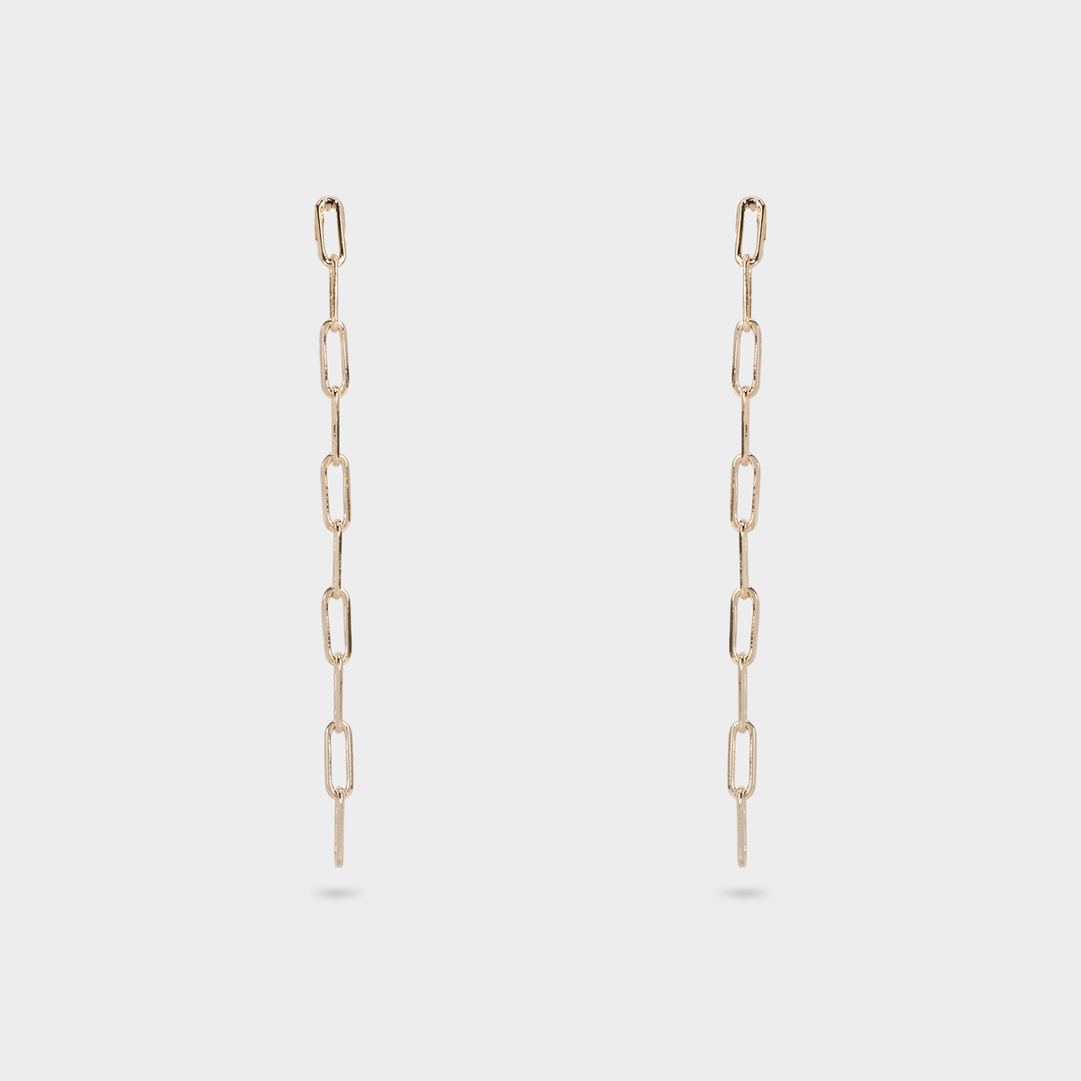 Boucles d'oreilles maillons ovales pendants plaqué or