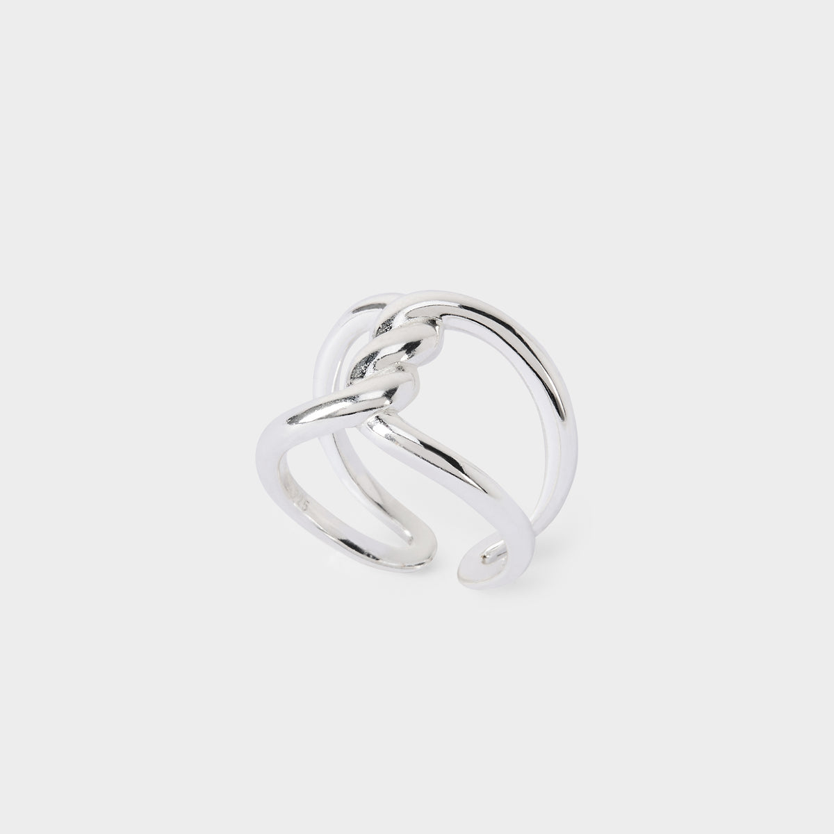 Bague Tortille ajustable argent