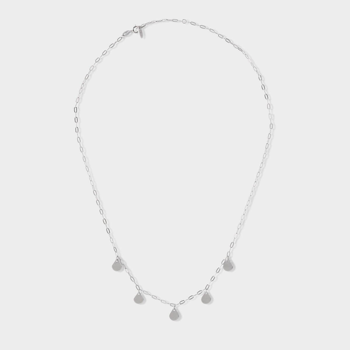 Collier paillettes argent