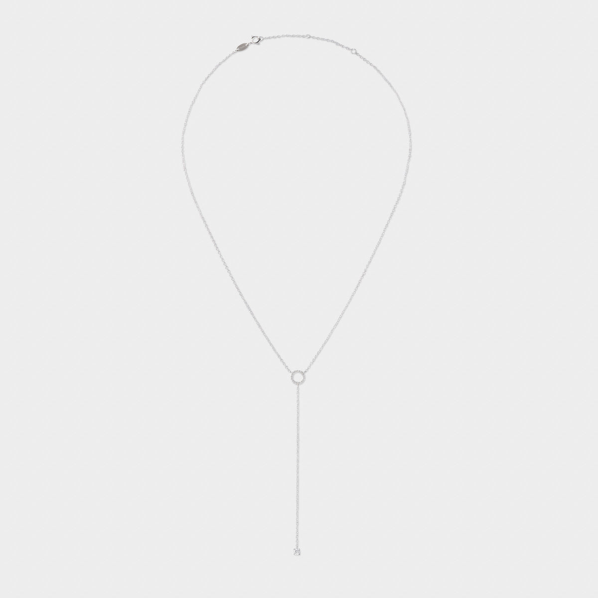 Collier cravate suspension argent
