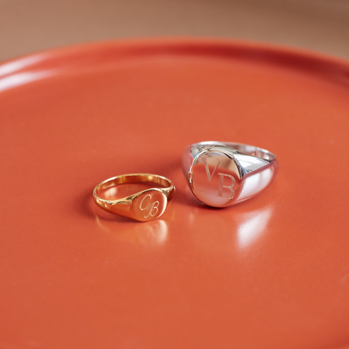 Bague chevalière femme plaqué or