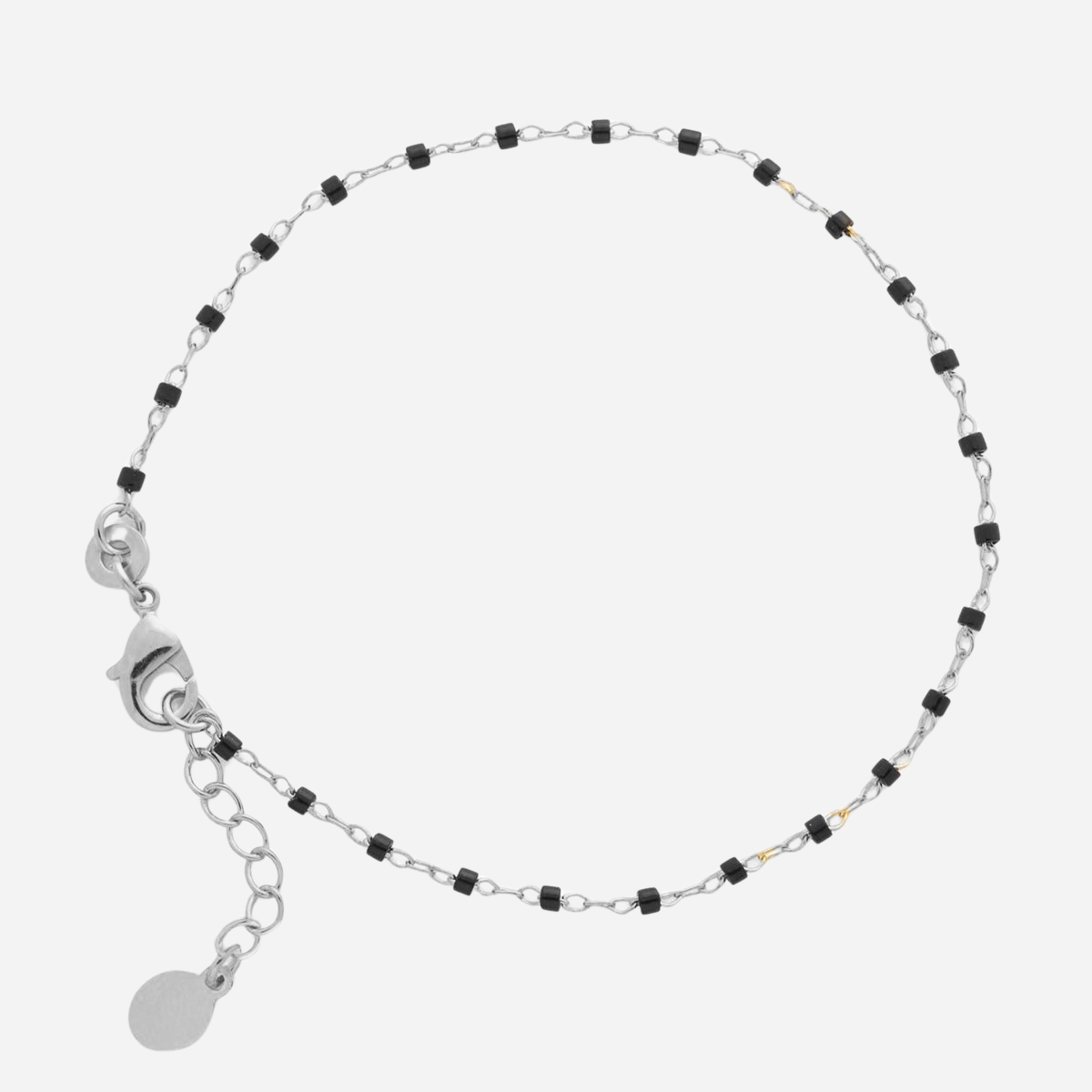 Bracelet Mahos argent massif noir