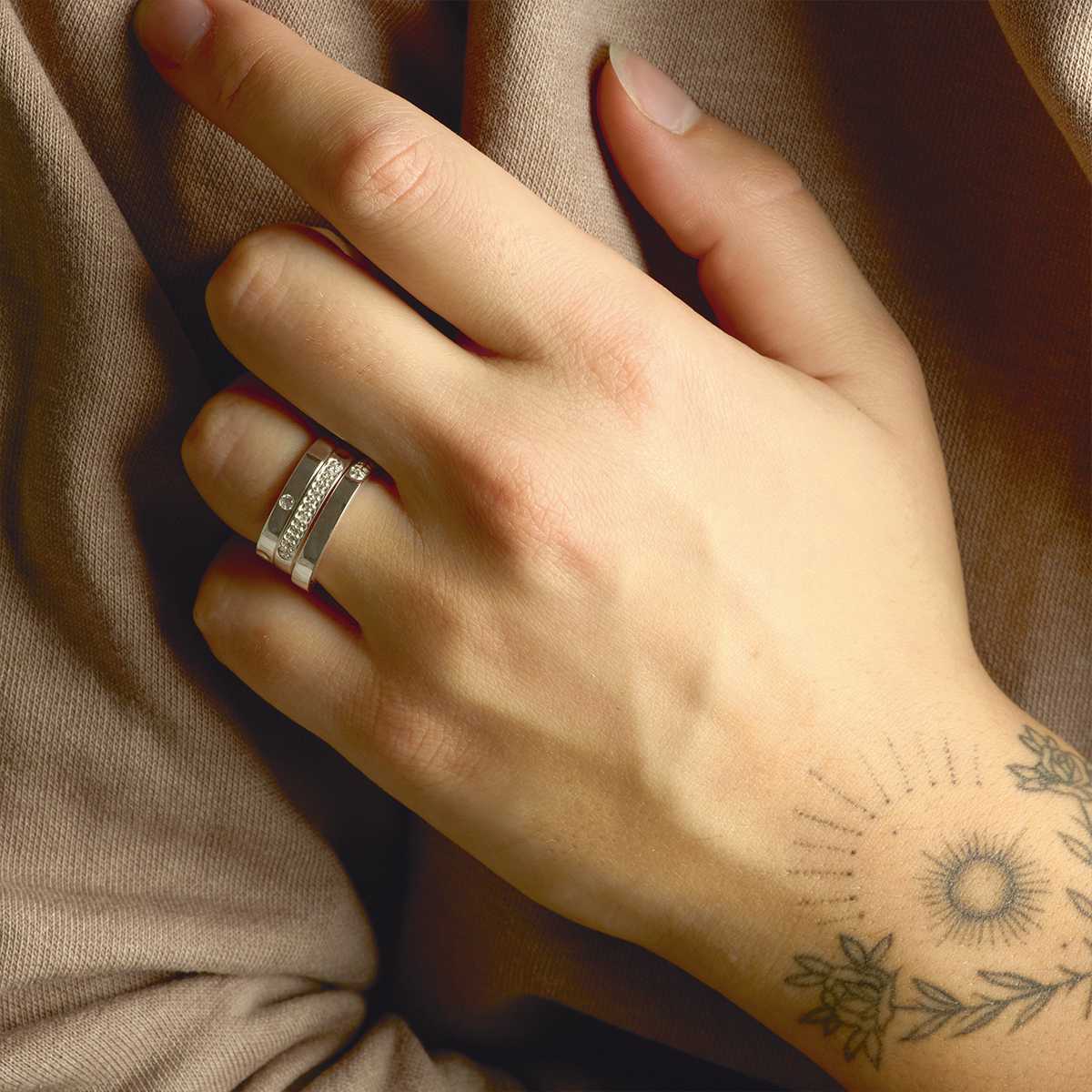 Bague N°4 Pétillante argent