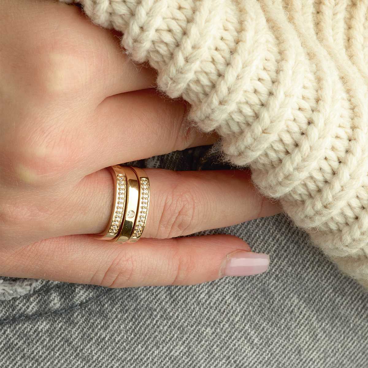 Bague N°4 Pétillante plaqué or