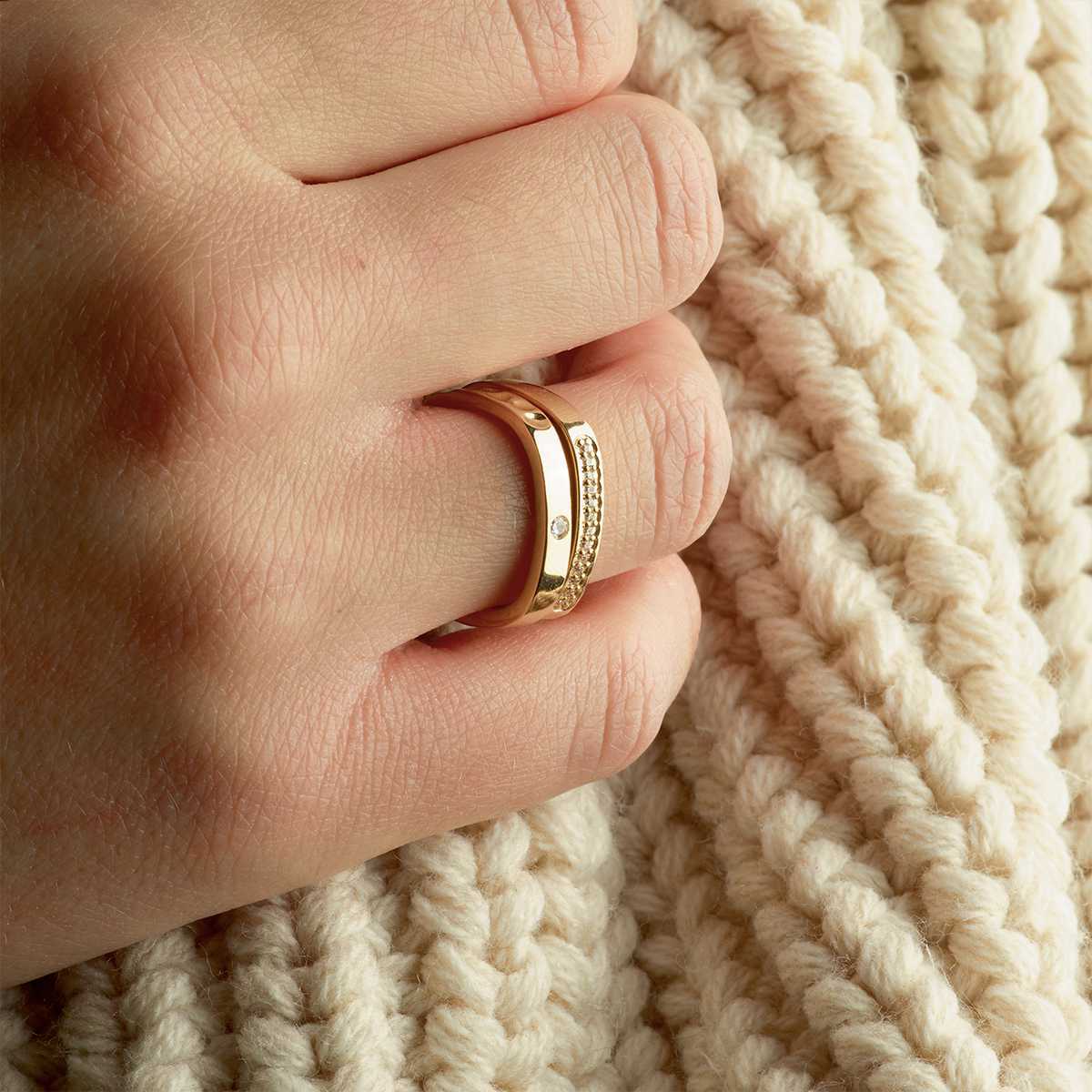 Bague N°4 Pétillante plaqué or