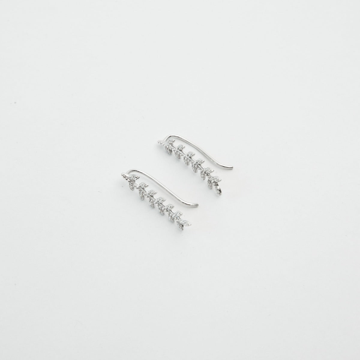 Boucles d'Oreilles Epis strassé Argent massif