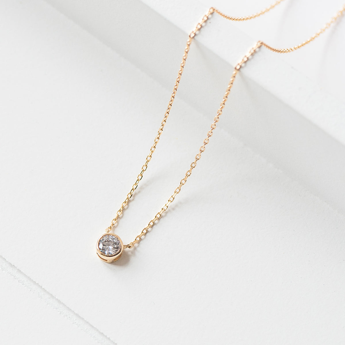 Collier Purity rond sur chaîne plaqué or