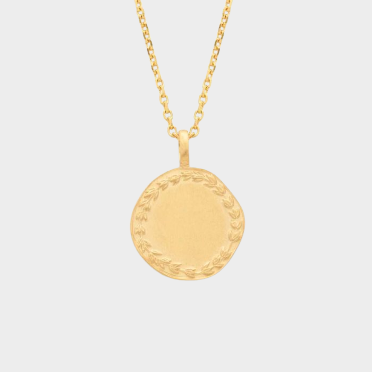 Collier médaille laurier sur chaîne