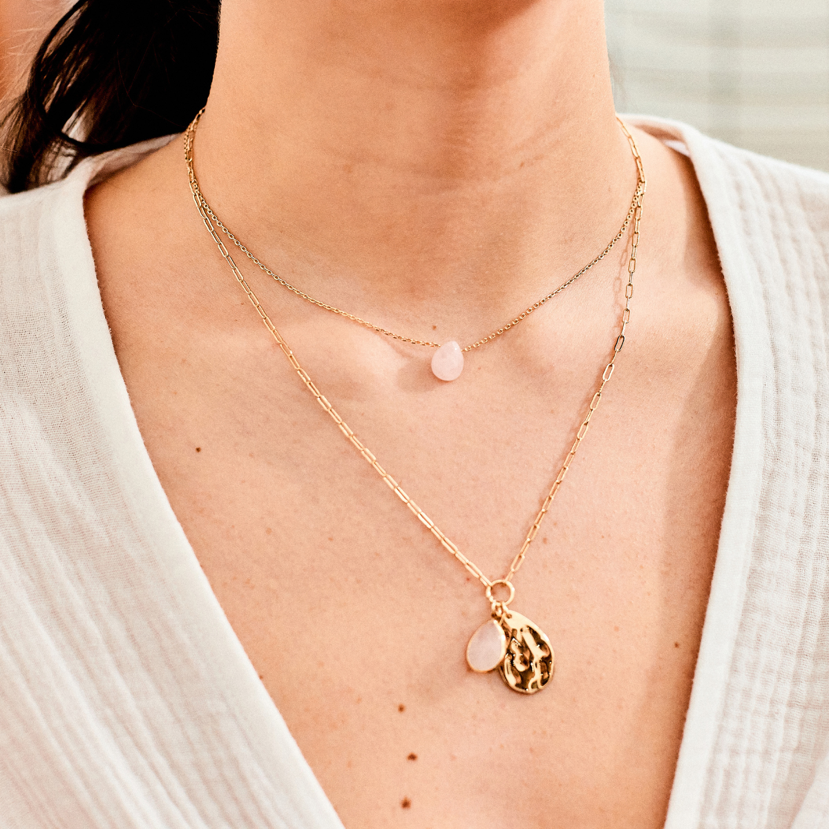 Collier Bonheur plaqué or