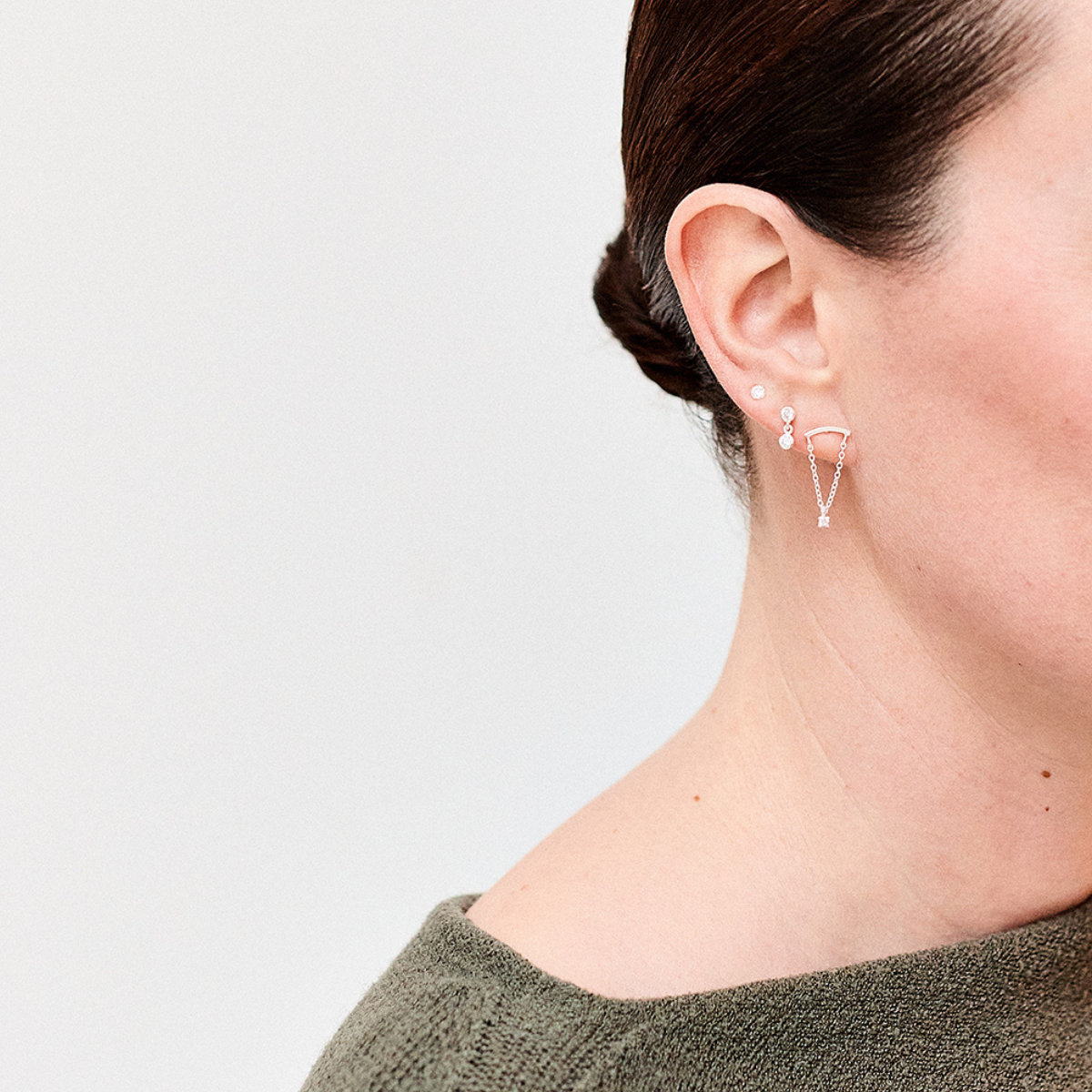 Boucles d'oreilles brillant en balance argent