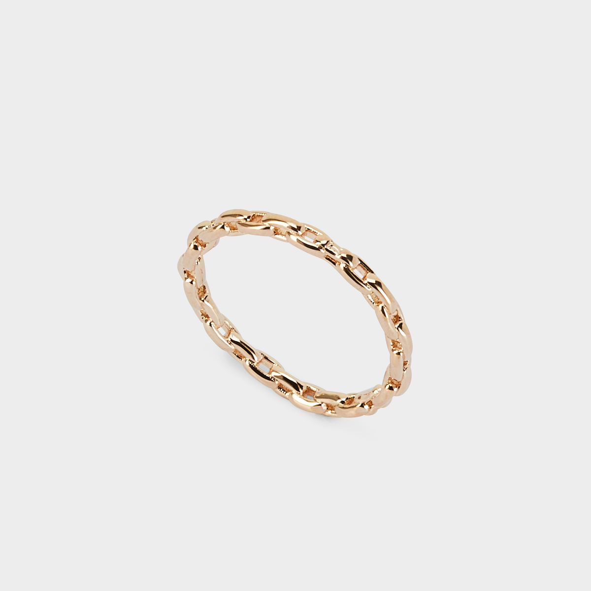 Bague chaînette fine plaqué or