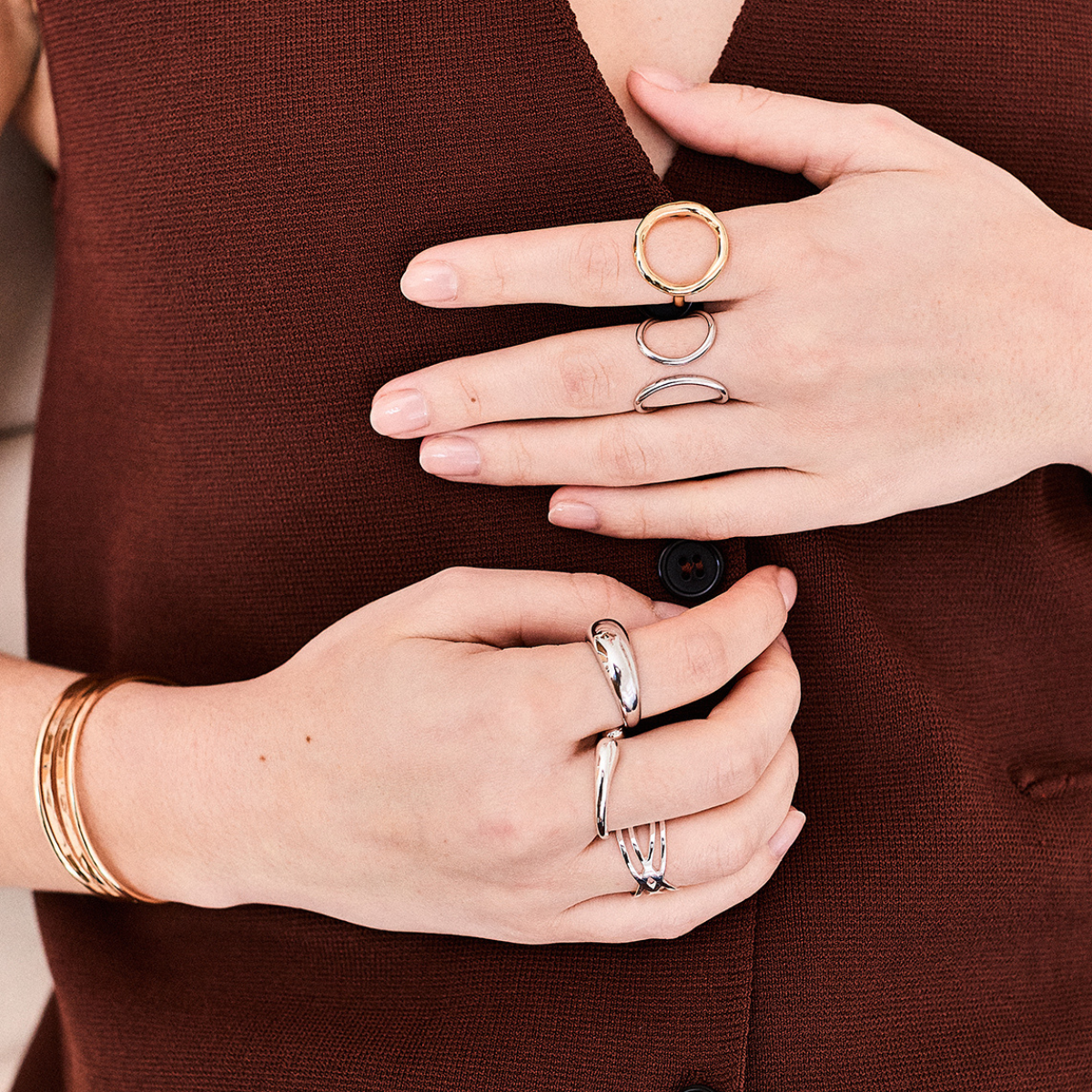 Bague Parenthèse ajustable argent