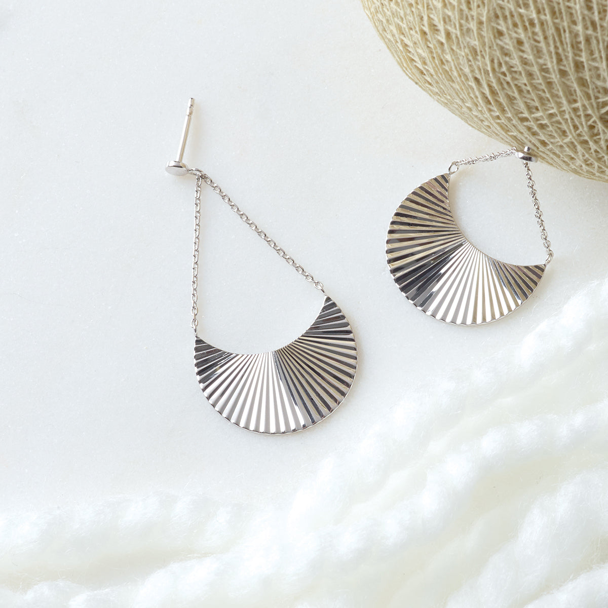 Boucles d'oreilles Maya argent massif