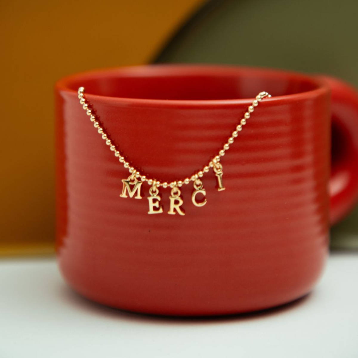 Collier lettres prénom plaqué or