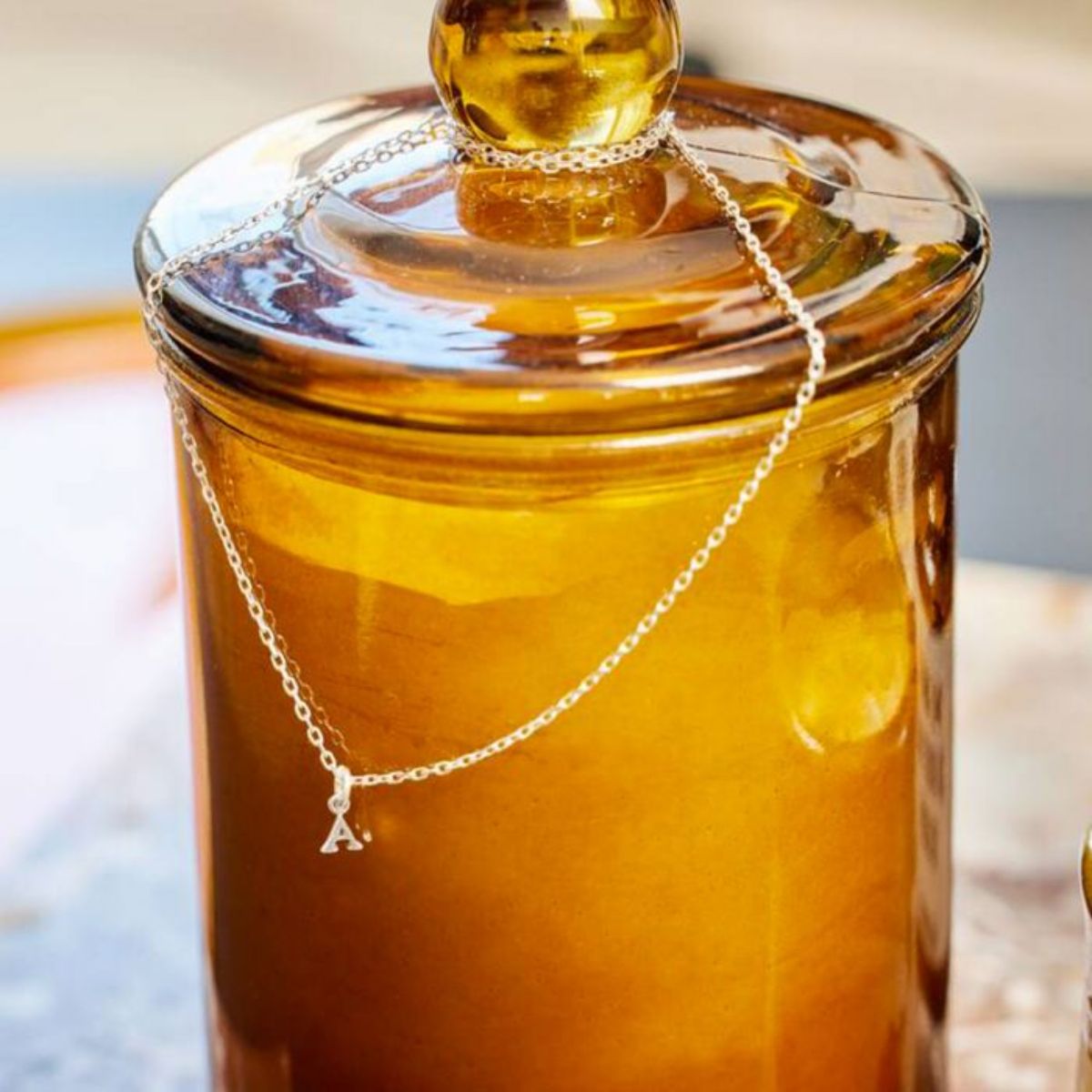 Collier lettre prénom en argent massif