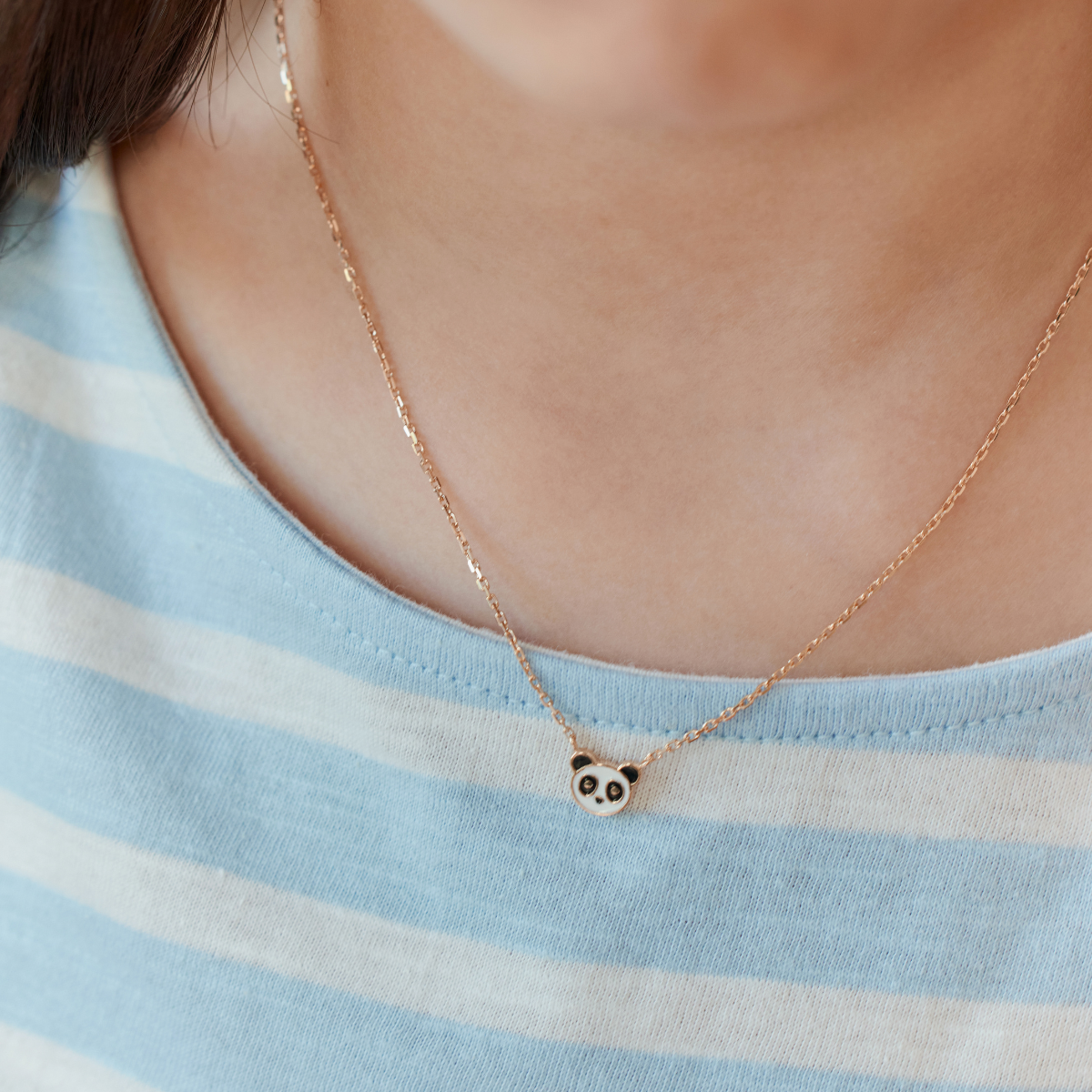 Collier Didou le panda plaqué or