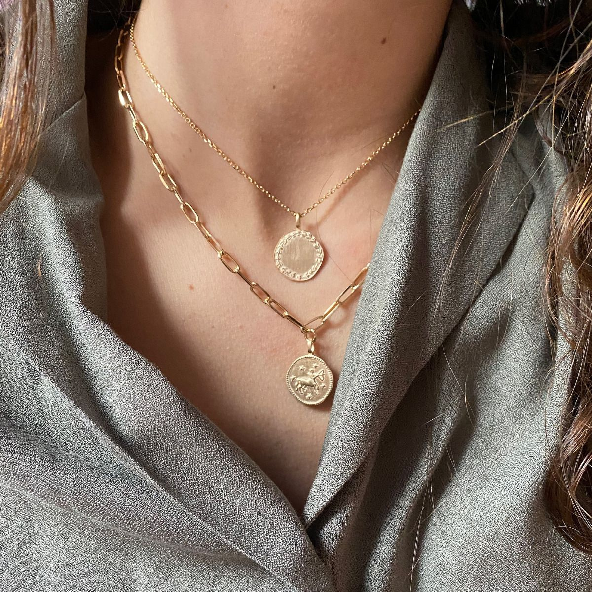 Collier signe astrologique Sagittaire plaqué or