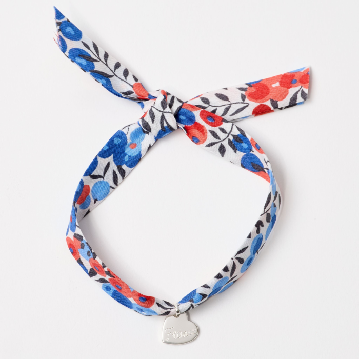 Bracelet 1 mini breloque sur lien liberty argent