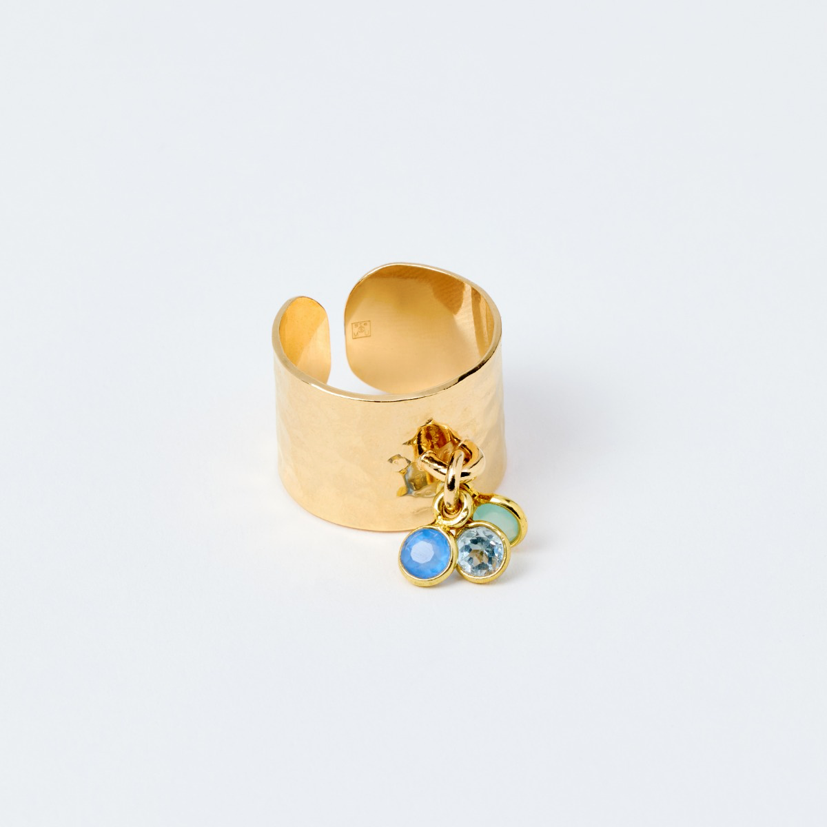 Bague pierres de naissance plaqué or