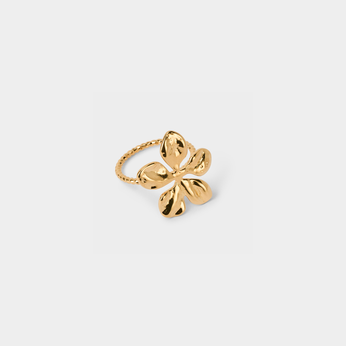 Bague Hortensia plaqué or