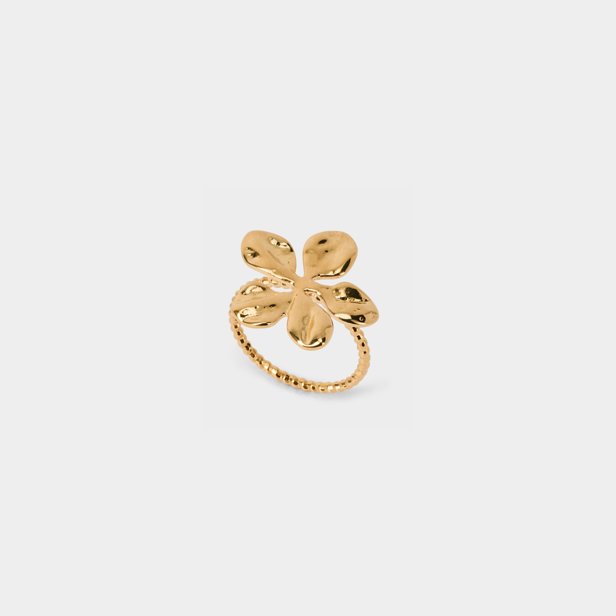Bague Hortensia plaqué or