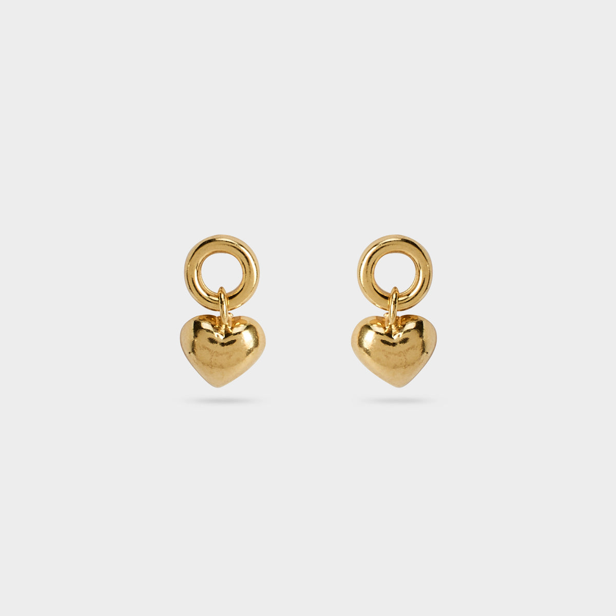 Boucles d'oreilles Cœurs pendants plaqué or
