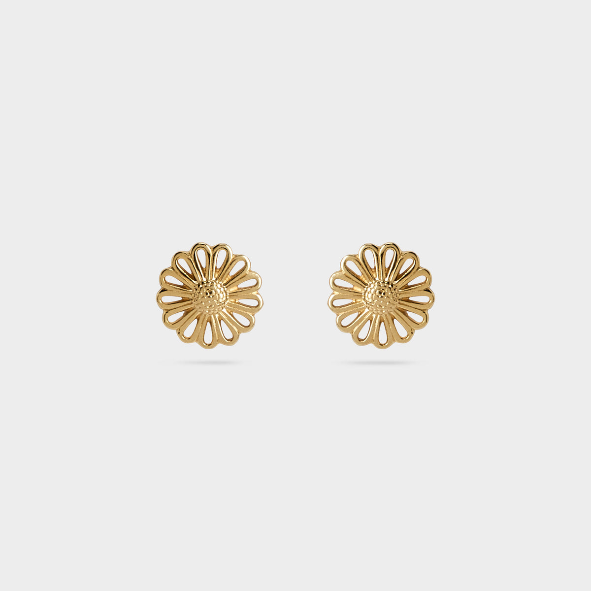 Boucles d'oreilles Fleurs ajourées plaqué or