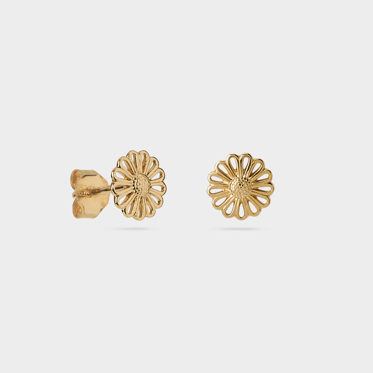 Boucles d'oreilles Fleurs ajourées plaqué or