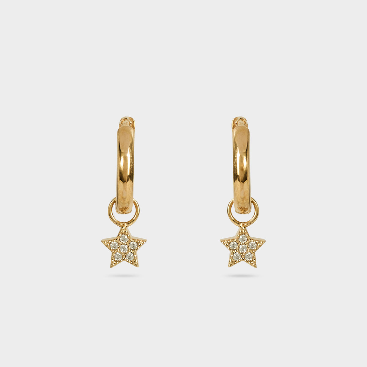 Boucles d'oreilles Etoiles pendants plaqué or