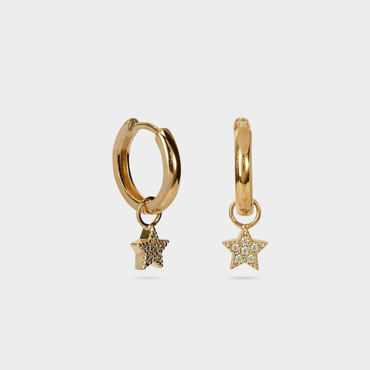 Boucles d'oreilles Etoiles pendants plaqué or