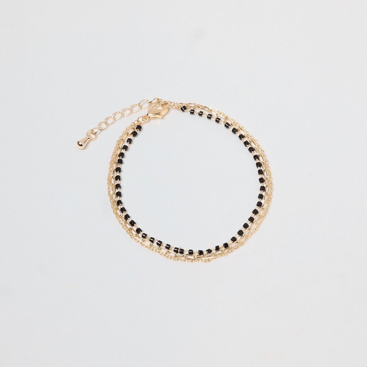 Bracelet trio Mahos plaqué or noir