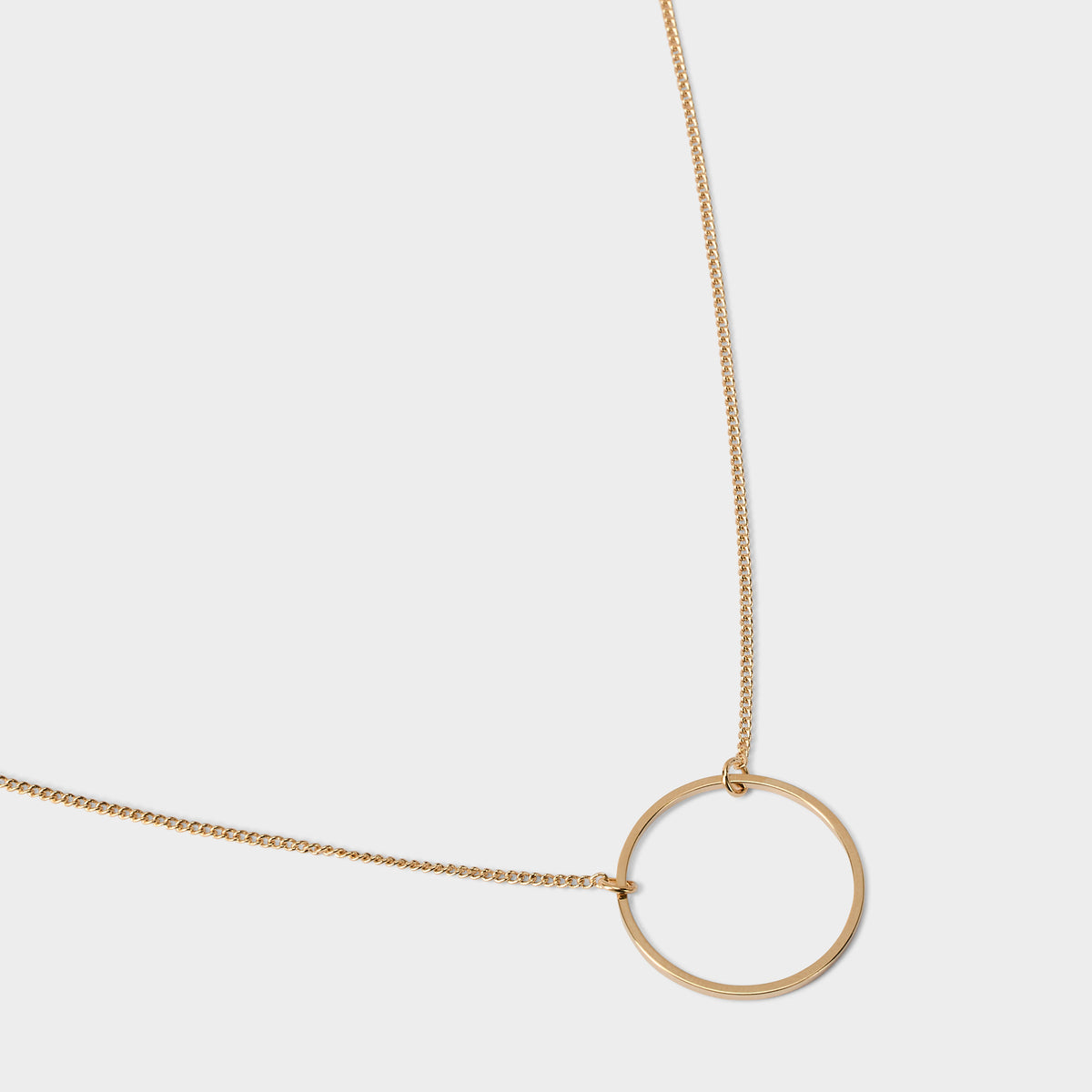 Collier chaîne et anneau plaqué or