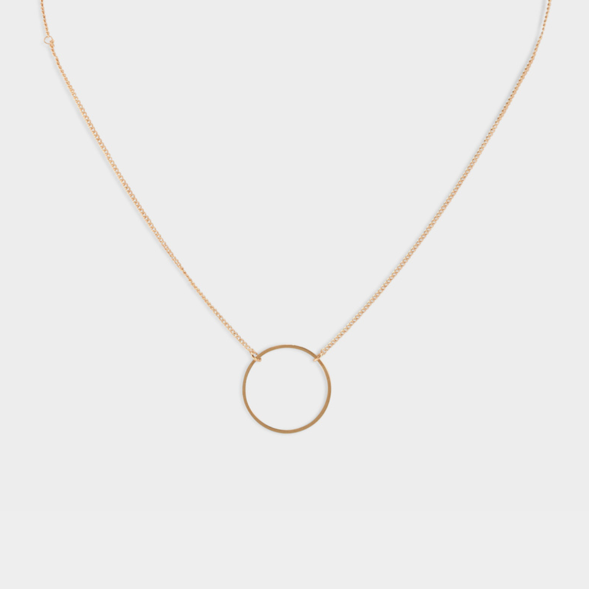 Collier chaîne et anneau plaqué or