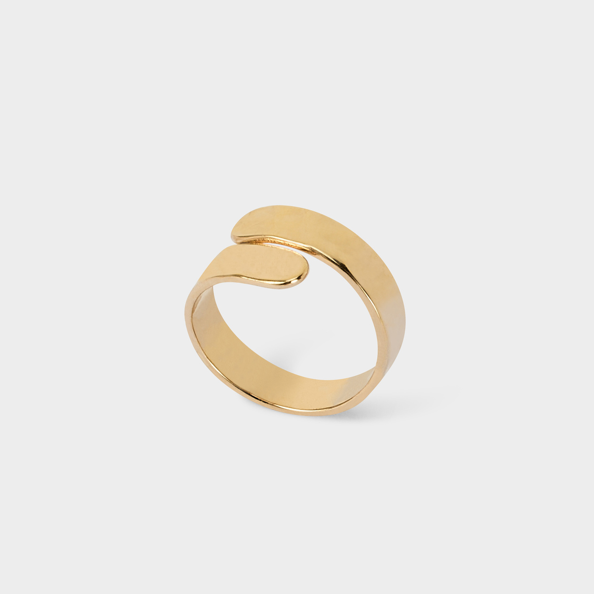 Bague Toi & Moi ajustable plaqué or