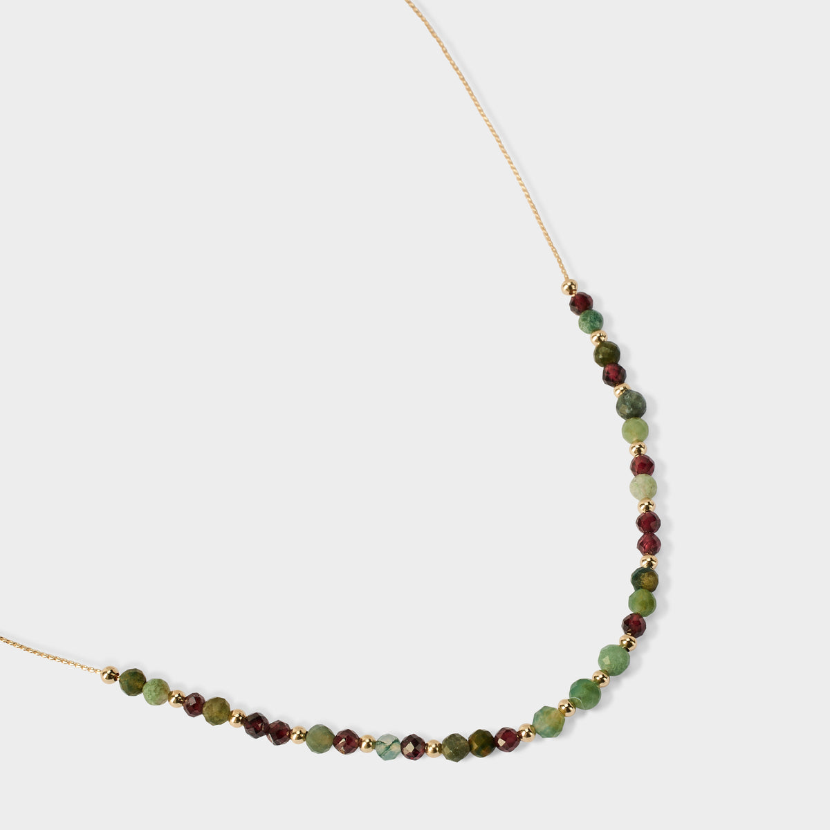Collier mini pierres plaqué or
