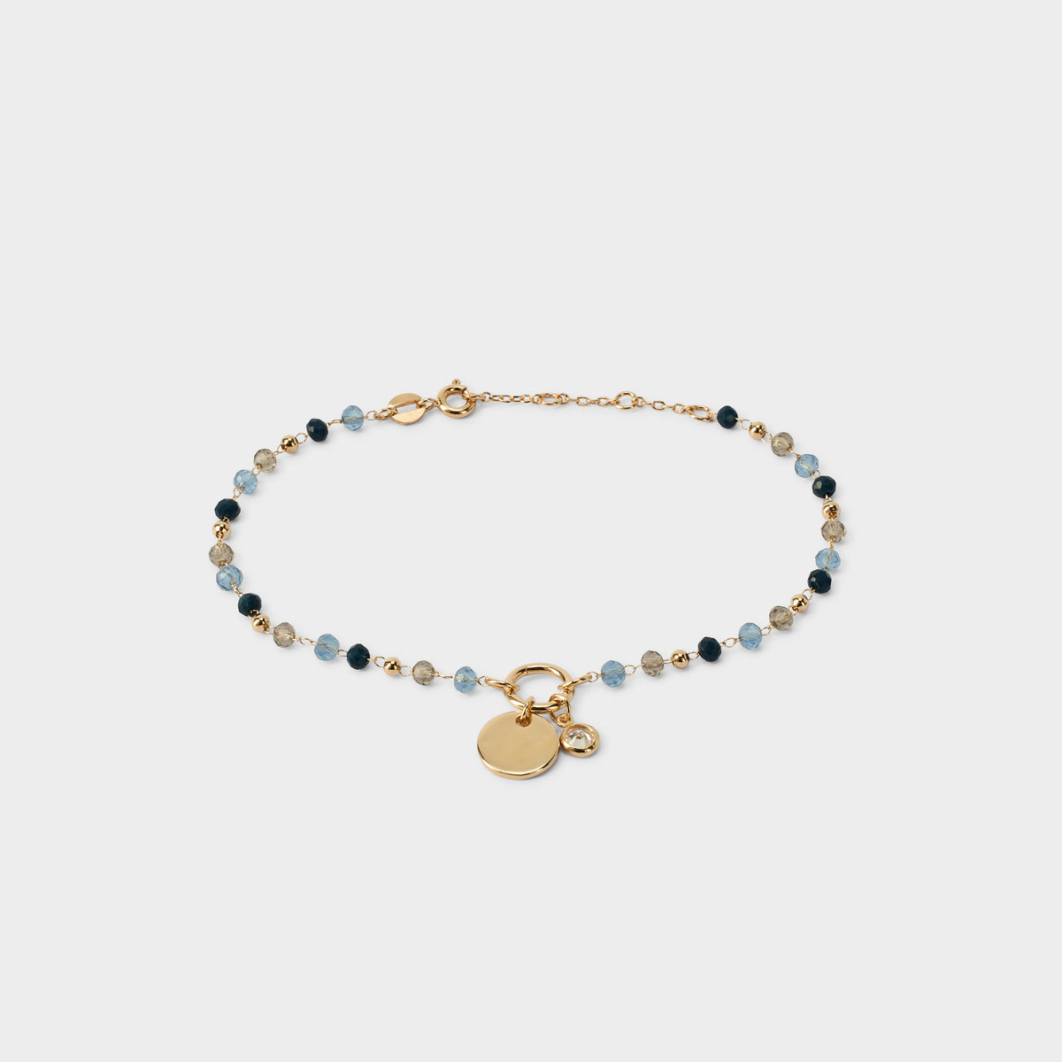 Bracelet breloques sur chaîne Ribambelle plaqué or