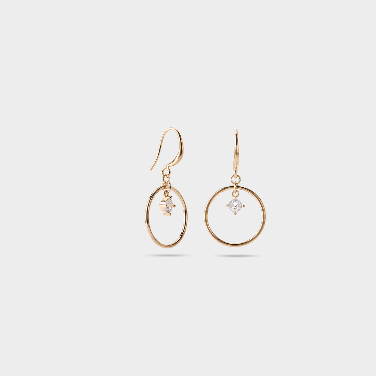 Boucles d'oreilles Bascule plaqué or