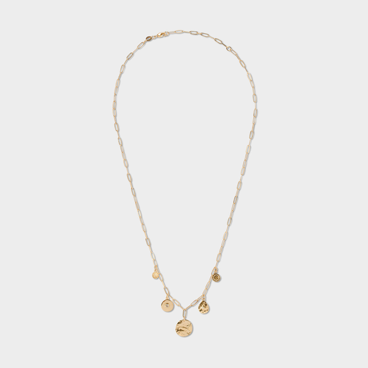 Collier gris-gris plaqué or