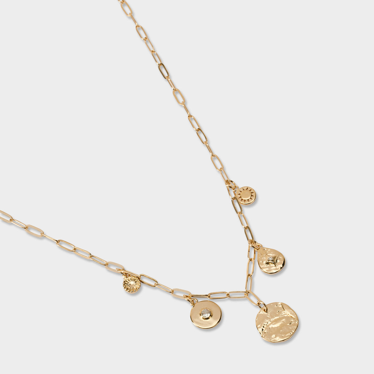 Collier gris-gris plaqué or