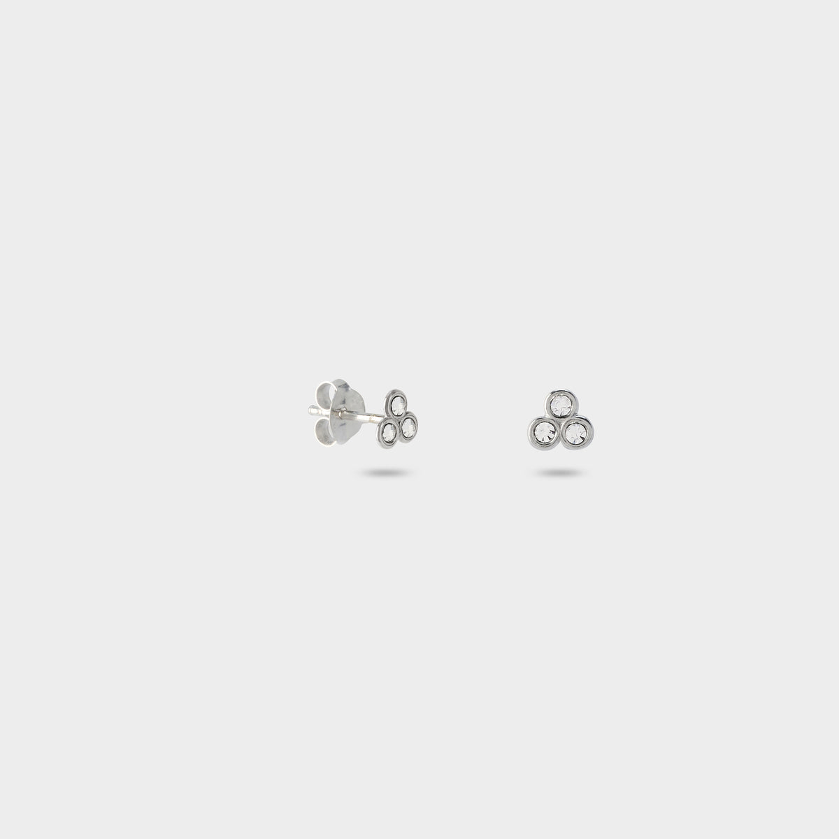 Boucles d'oreilles trio de purity argent