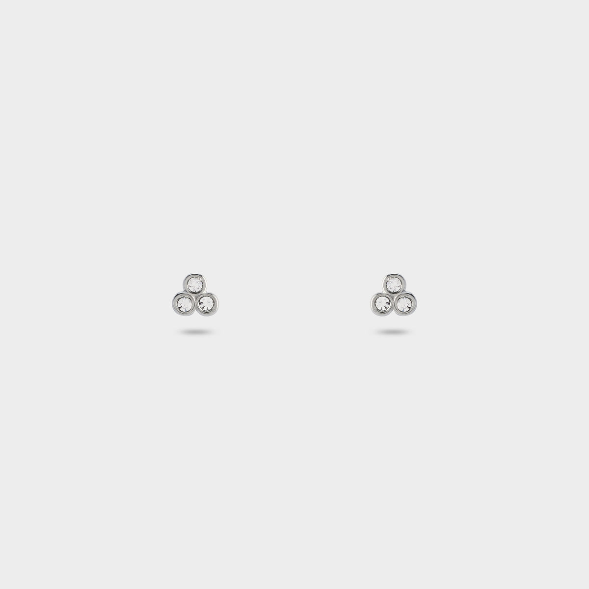 Boucles d'oreilles trio de purity argent