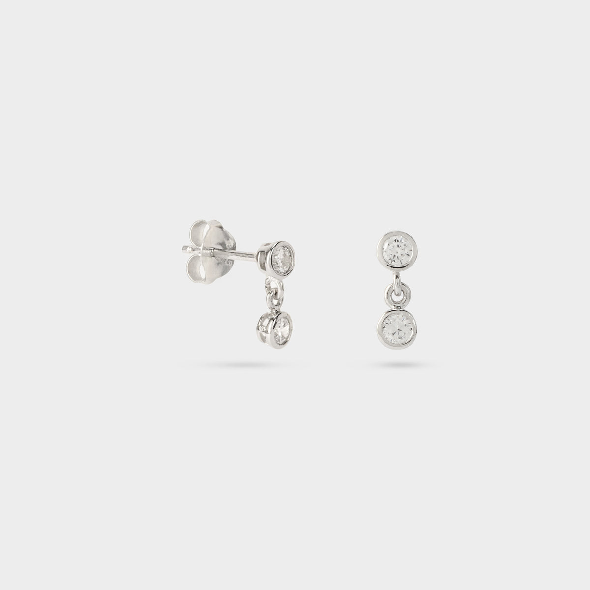Boucles d'oreilles Double Purity argent