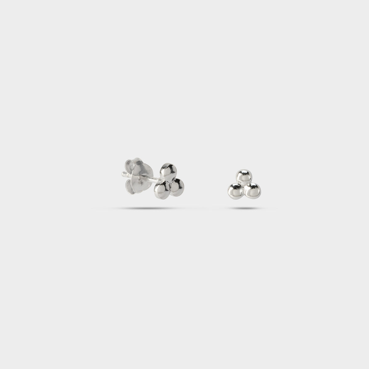 Boucles d'oreilles trio perlé argent