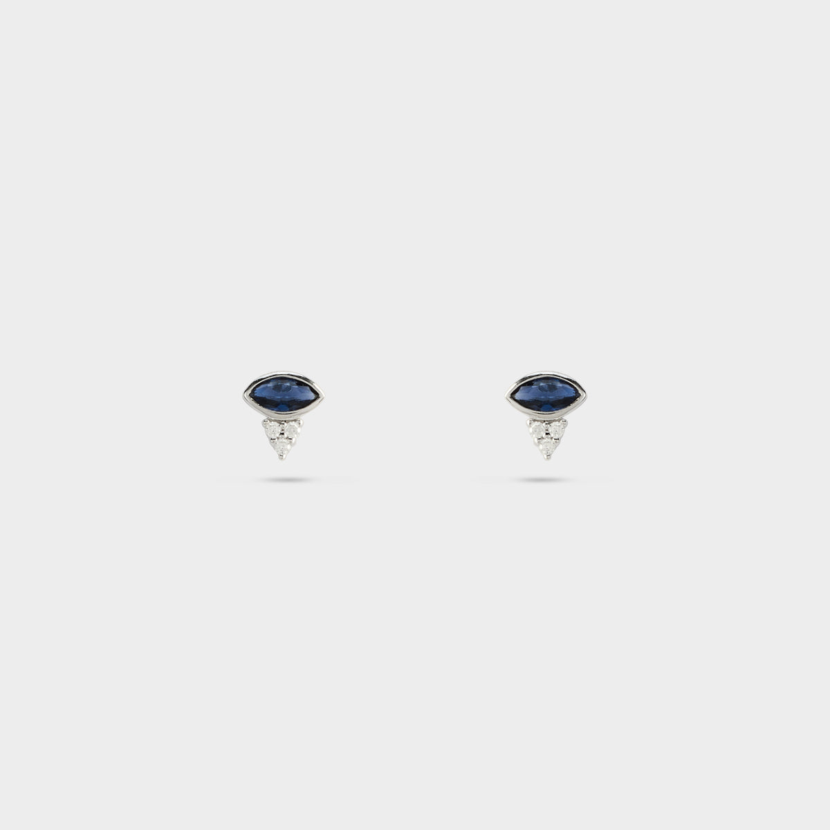 Boucles d'oreilles Œil d'azur argent