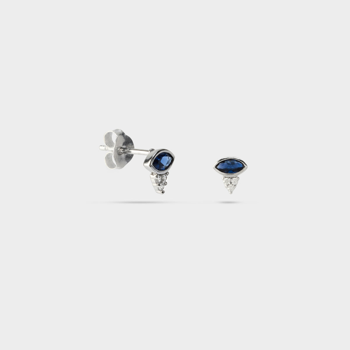 Boucles d'oreilles Œil d'azur argent