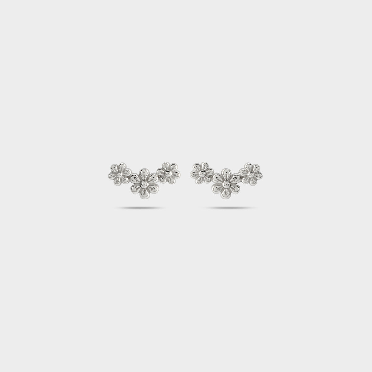Boucles d'oreilles Flower argent