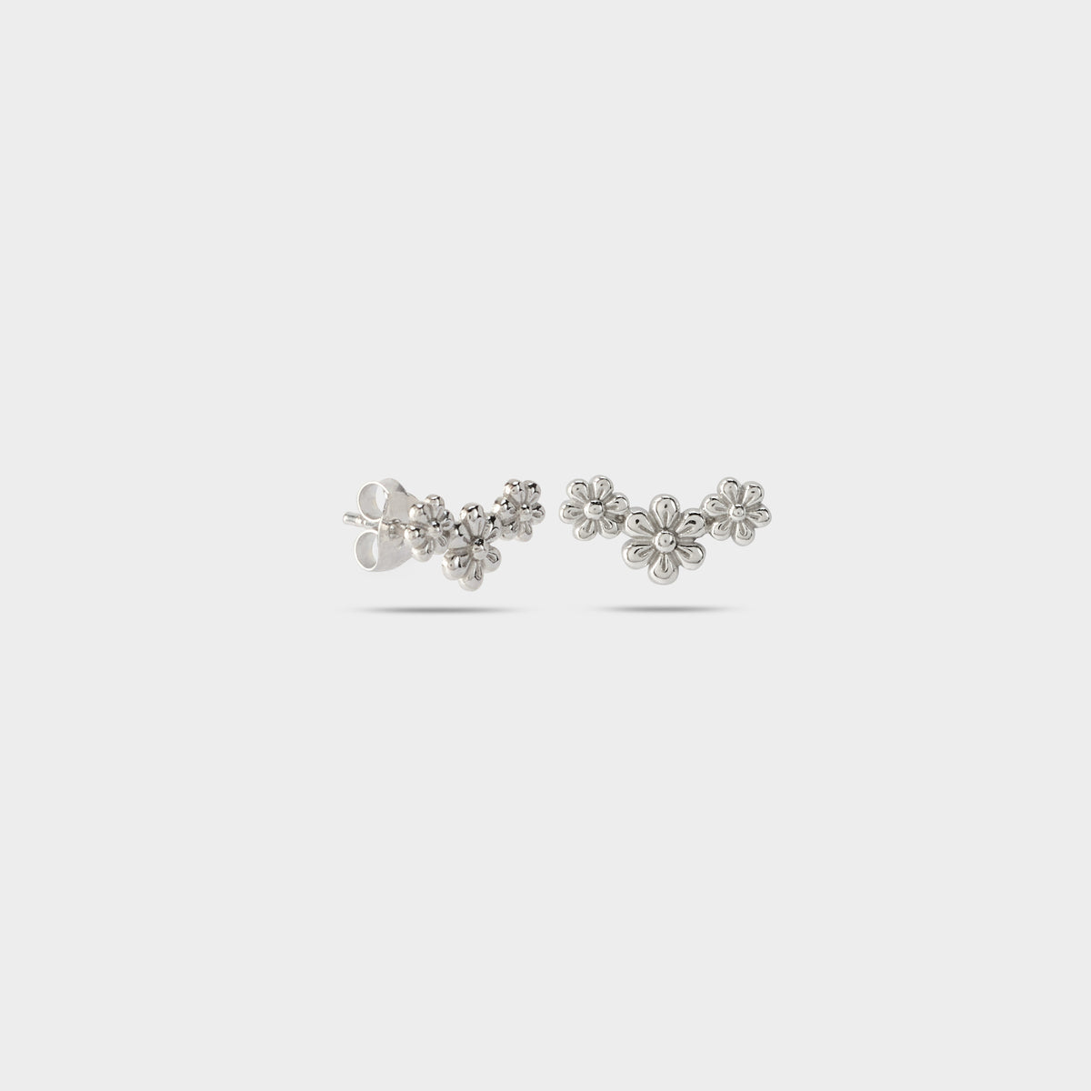Boucles d'oreilles Flower argent