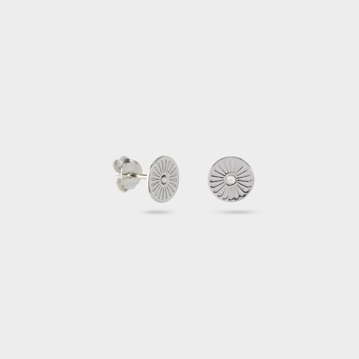 Boucles d'oreilles florales argent